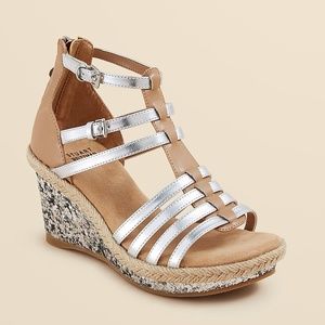 NEW Stuart Weitzman Kids Glitter Wedges